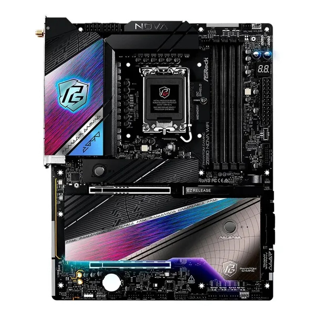 Motherboard Asrock Phantom Gaming Z890 Nova Wifi Ddr5 Lga1851 - PLACA MADRE ASROCK Z890 NOVA WIFI 