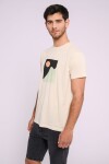 Remera estampada Beige