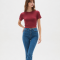 Remera Flored Bordeaux