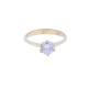 Anillo solitario oro 18k y brillante engarce 6 puntas. Anillo solitario oro 18k y brillante engarce 6 puntas.