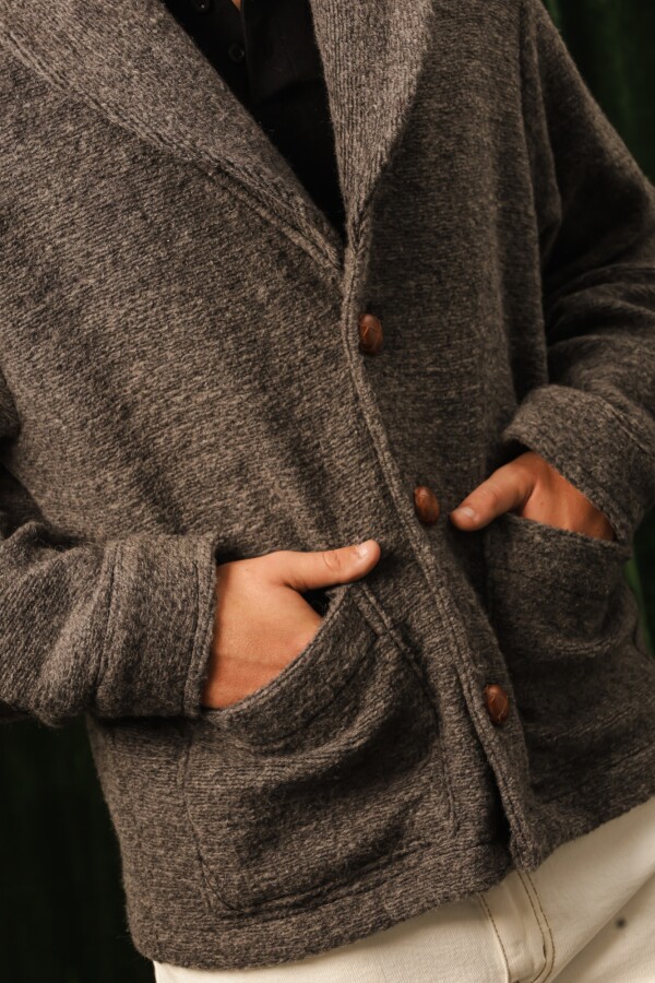 Grandpa Cardigan Men Gris