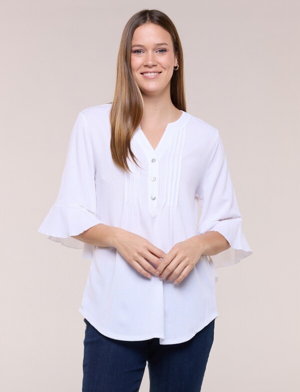 Blusa Det Btn Y Pinz BLANCO