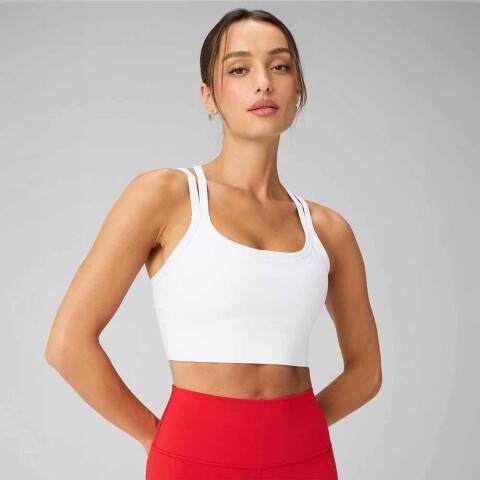 Bra Deportivo Principal Longline Medium Impact Mujer Classic White