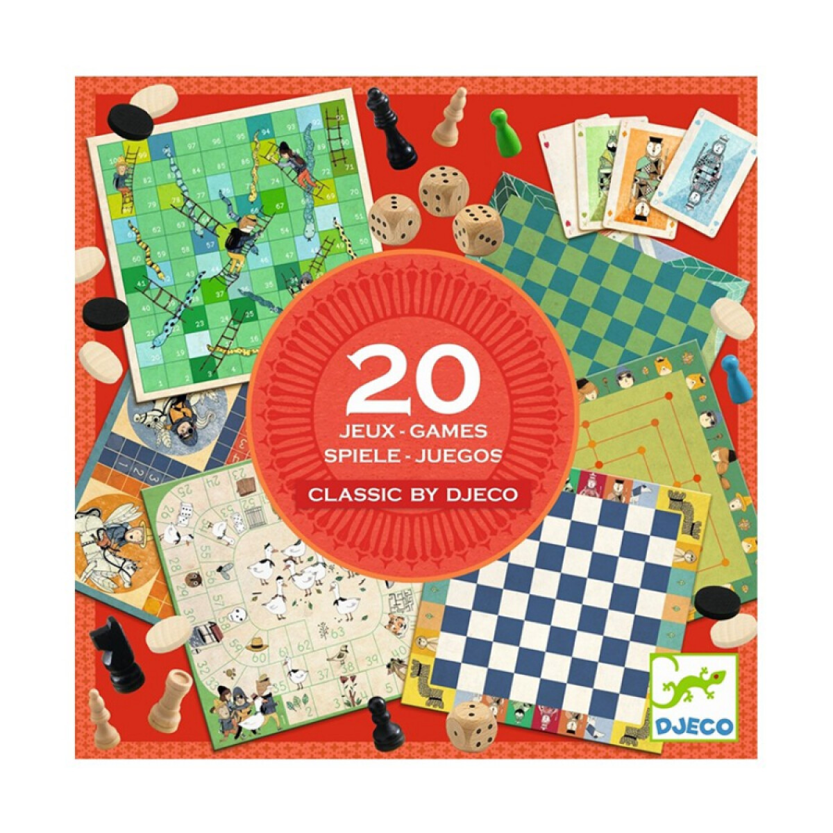 20 Juegos de Mesa Clásicos by Djeco 