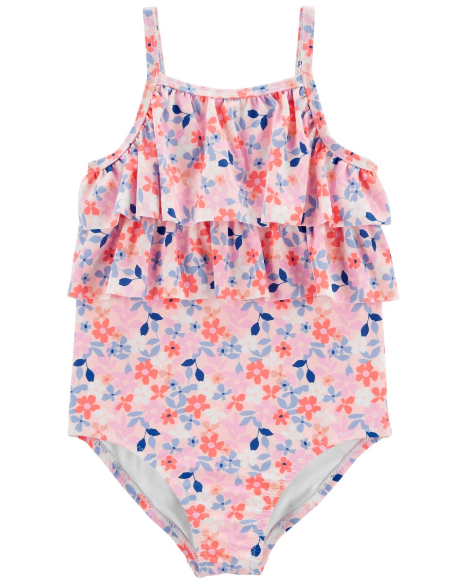 Traje de baño una pieza con protección UPF 50+ diseño flores 