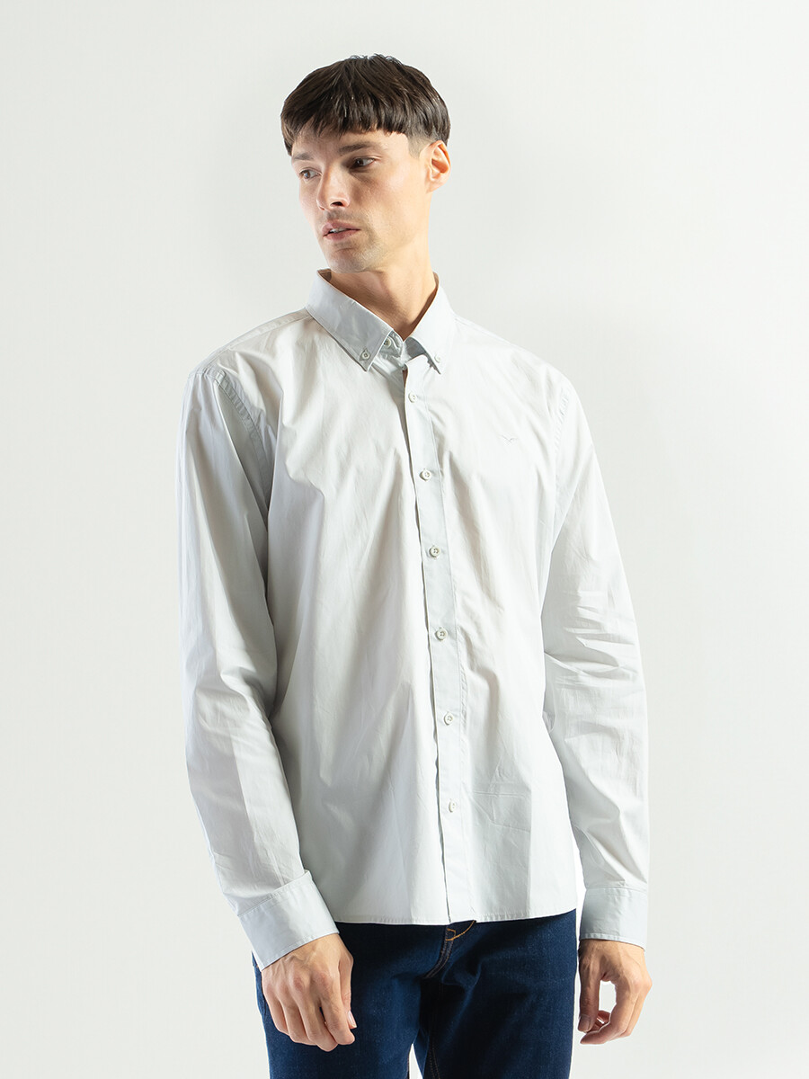 Camisa Manga Larga Algodón Principe - Gris Claro 