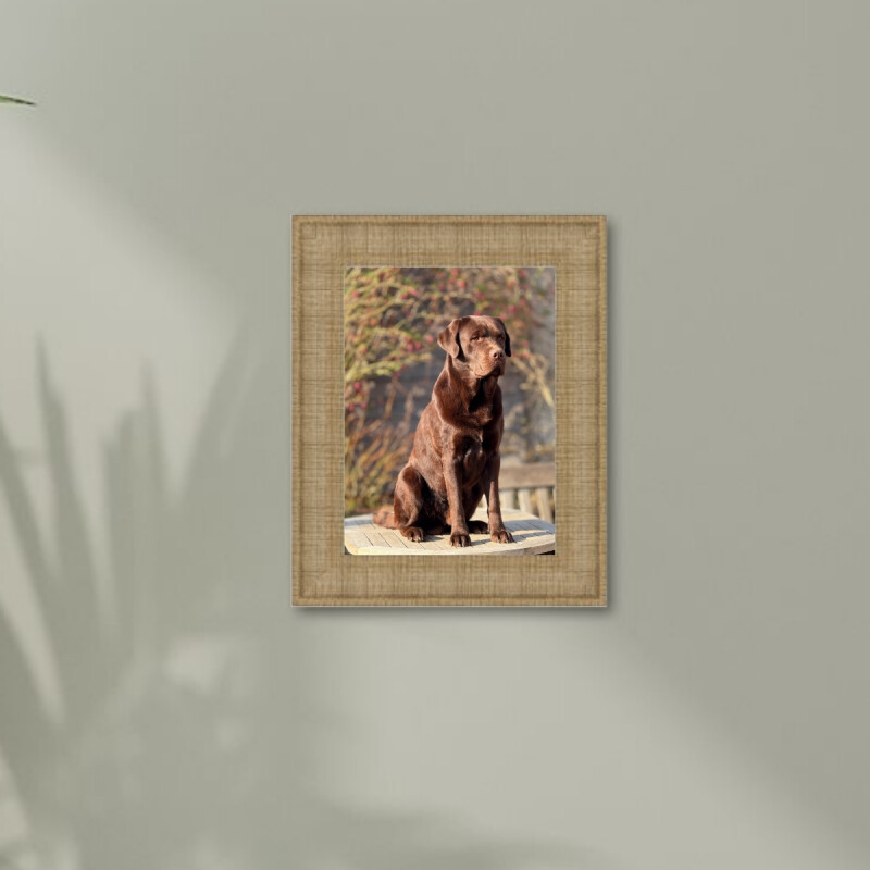 Portarretrato 13x18 dos tonos texturas naturales MARRON CLARO