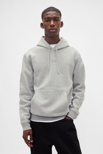 Buzo Canguro Mini Logo Gap Hombre Heather Grey