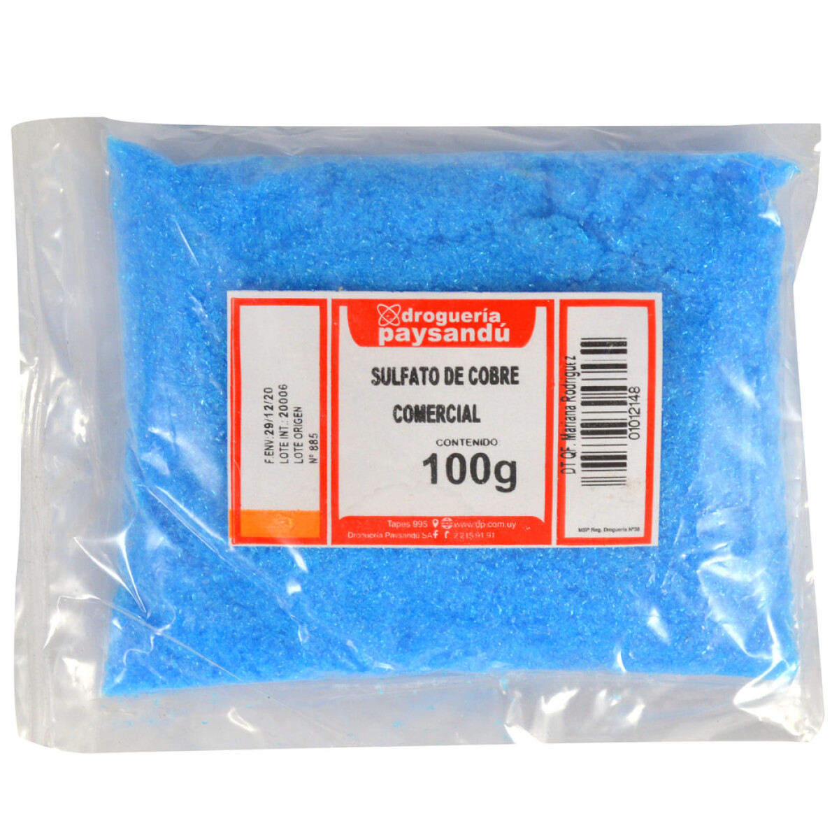 Sulfato de Cobre Comercial - 100 g 