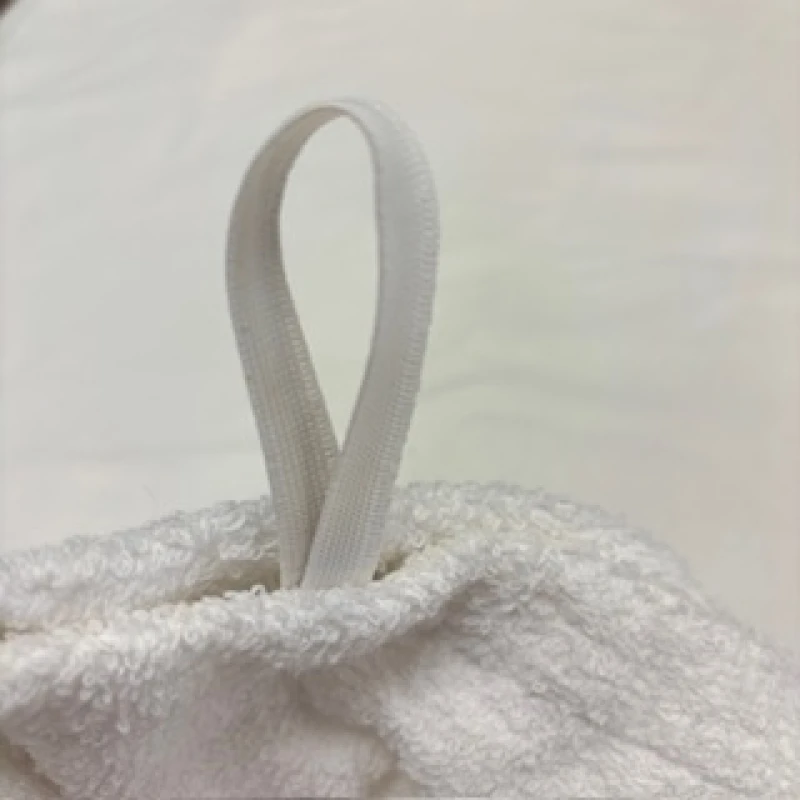 Gorro Turbante de Baño Toalla Seca Pelo Algodón botón negro