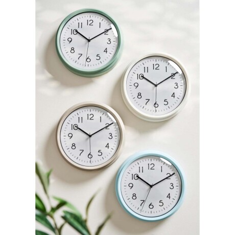 RELOJ PARED PLASTICO BLANCO 9707