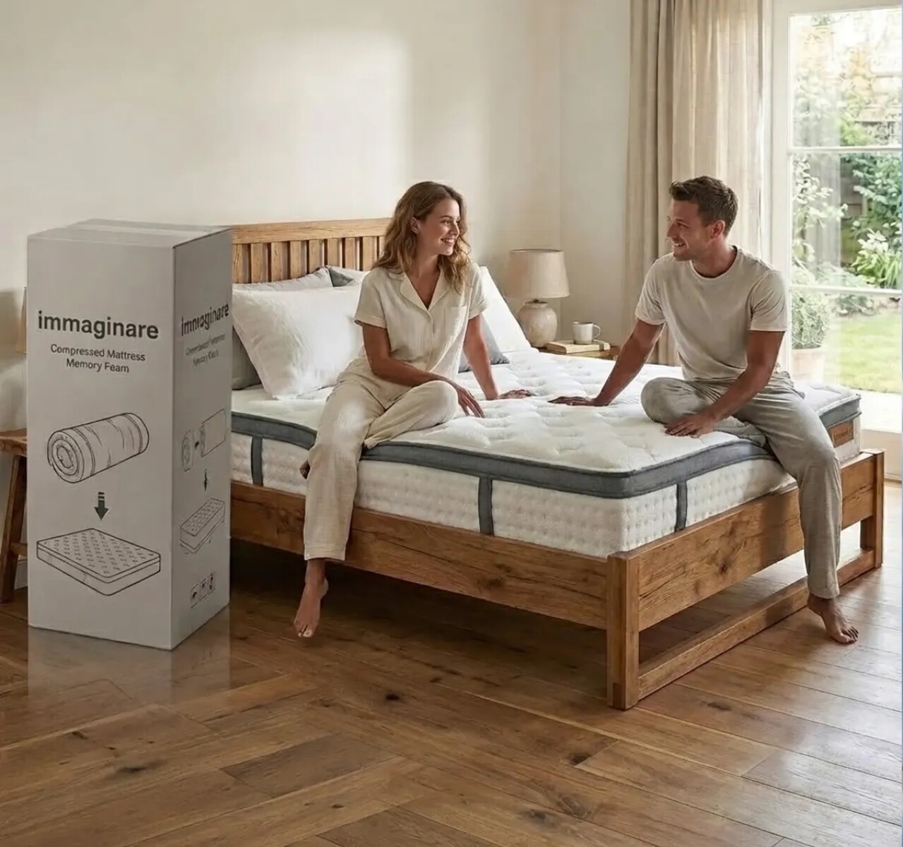 COLCHON EN CAJA DUBAI DORMITORIO HÍBRIDO RESORTES - KING SIZE 