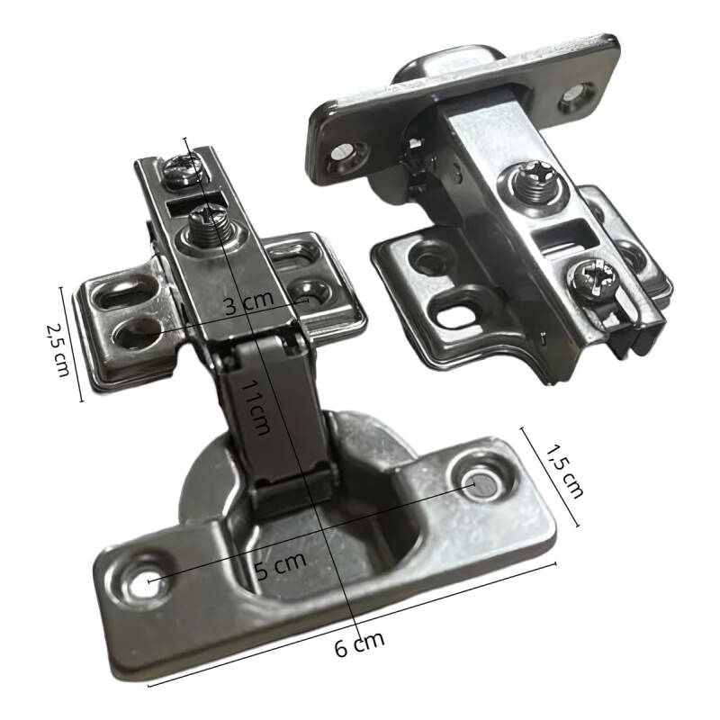 Pack X4 Bisagras Autoreten 35mm De Calzoleta Semi Curva Gris