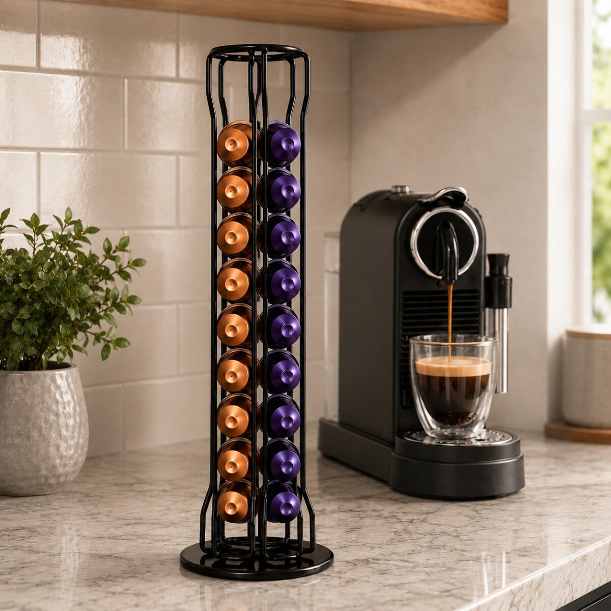 Soporte para Capsulas Nesspreso 40 Unidades - Negro 