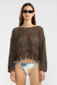 FRINGES SWEATER Chocolate