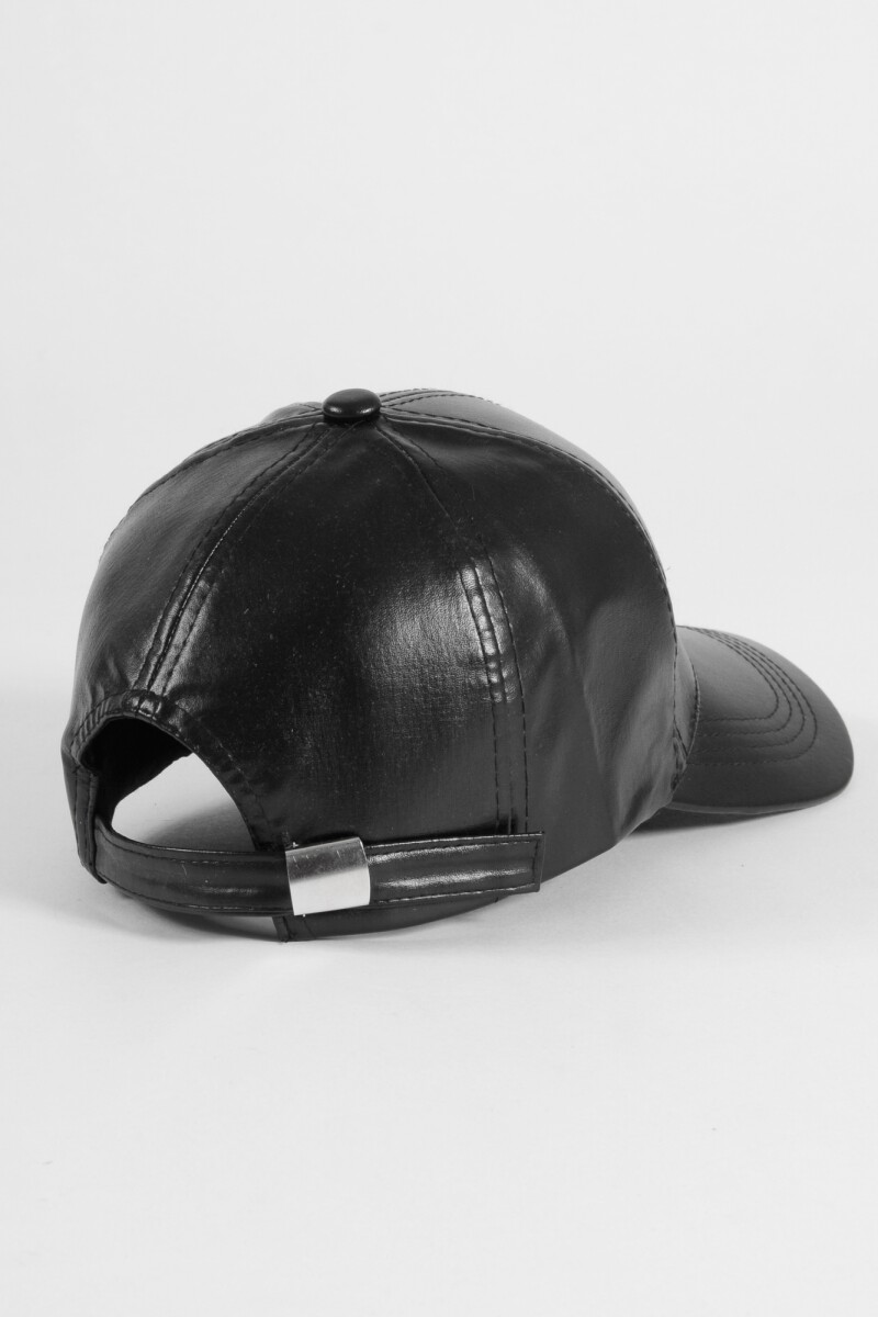 Cap cuero vegano negro