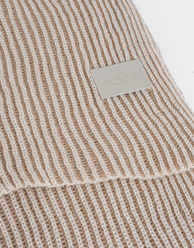 Bufandas Romántico Bufanda Jacquard Con Flecos - Marron Camel