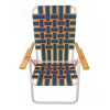 Reposera Playa Acero Epoxi Con Cinta Reforzada Azul y Naranja Reposera Playa Acero Epoxi Con Cinta Reforzada Azul Y Naranja
