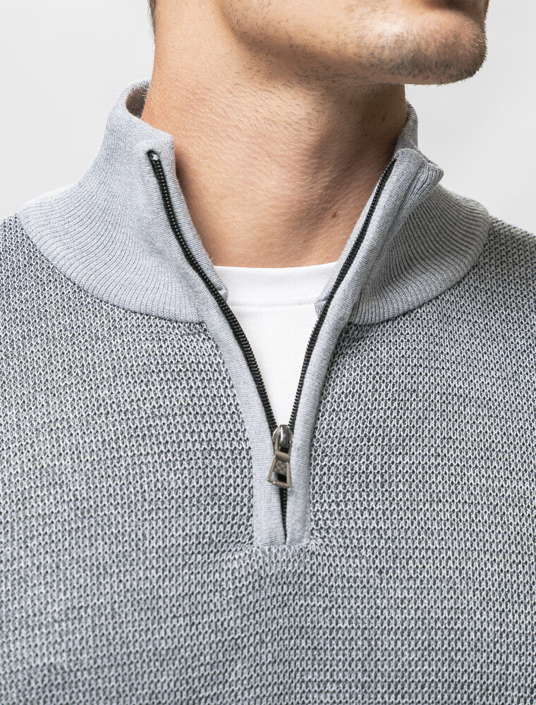 Sweater 1/2 Cierre PALERMO Gris
