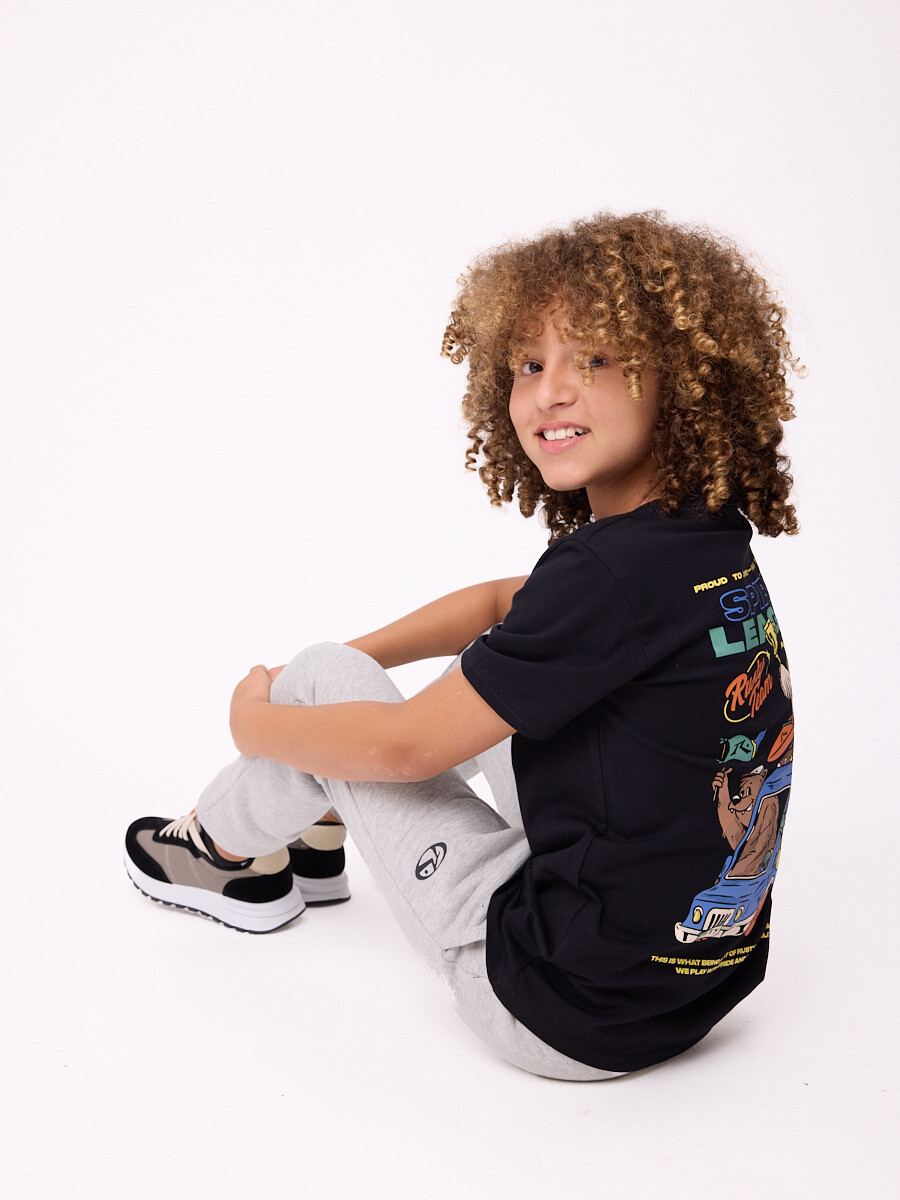 T-SHIRT YEOVAL TEEN RUSTY - Negro 