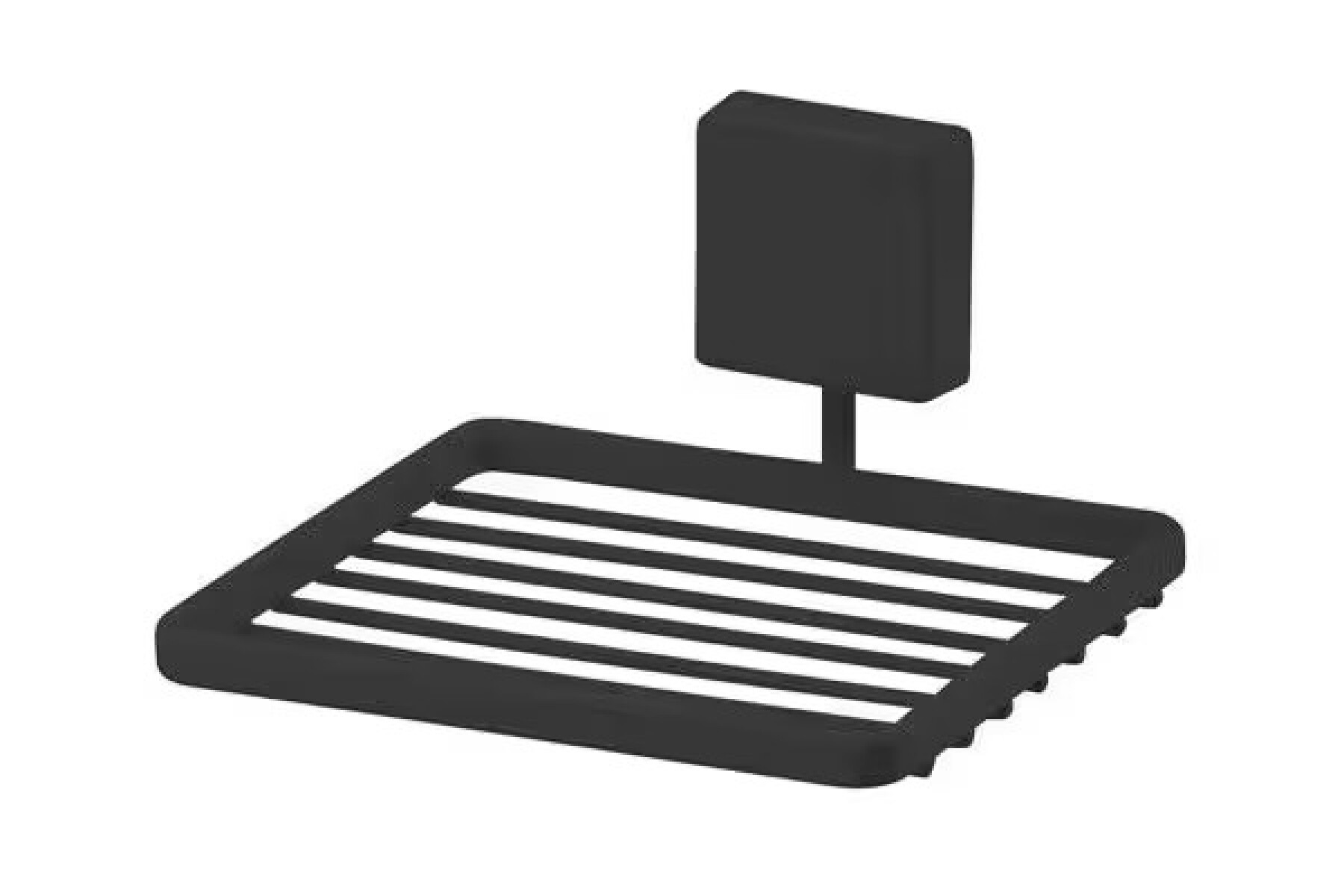 Jabonera De Baño Negro Mate 