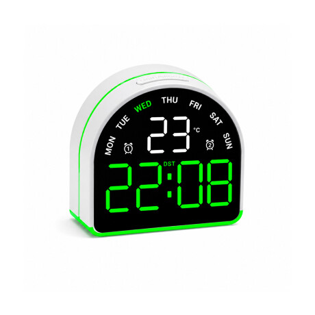 Reloj digital con indicador de temperatura Arco Verde