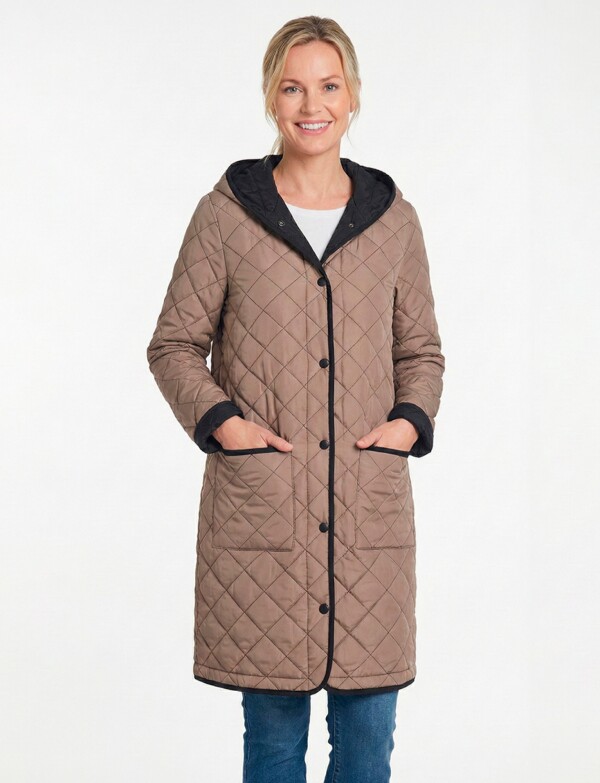 Campera Abrigo Reversible BEIGE