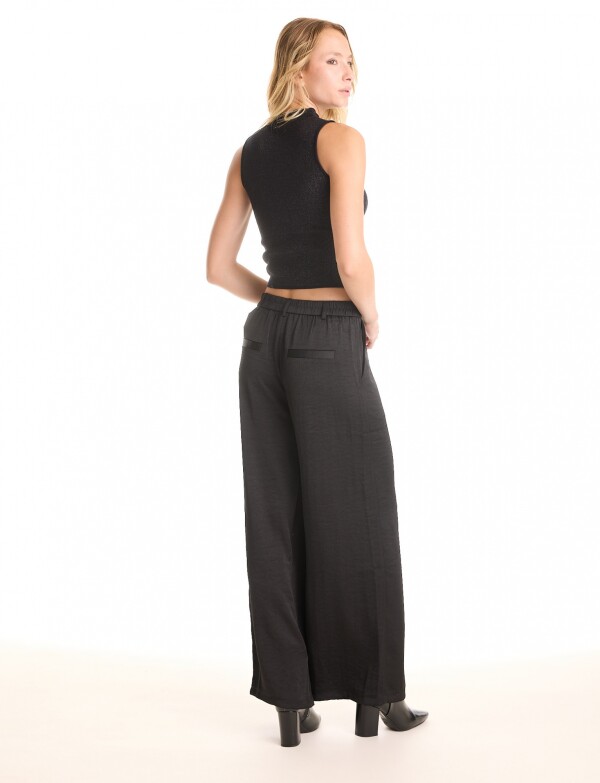 Pantalon Satinado NEGRO