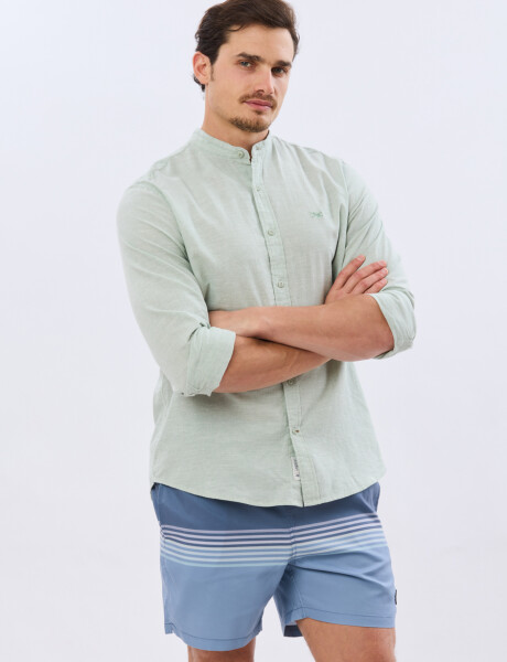 SHORT DE BAÑO RAYADO Azul