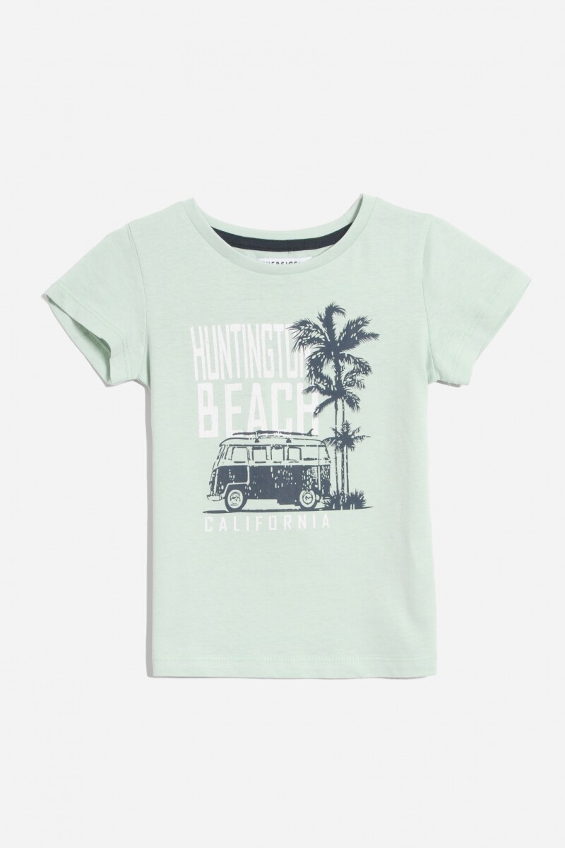 Remera estampada - Verde menta 