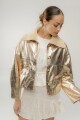 CAMPERA BRUMA COURO METALIC Champagne