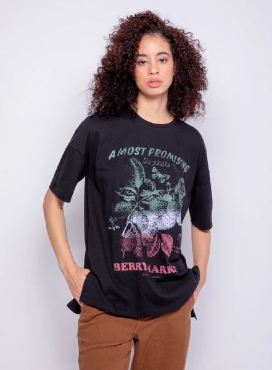 T-SHIRT PIECE OF CAKE BERRY MARKET - NEGRO 