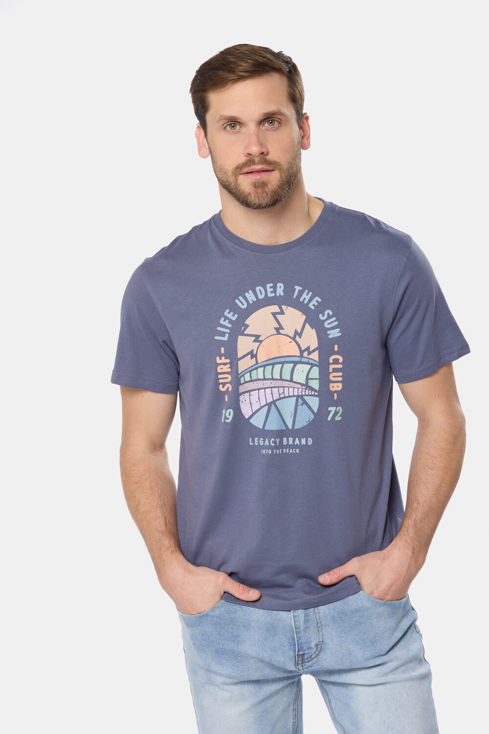 REMERA ESTAMPADA DE ALGODÓN Lila