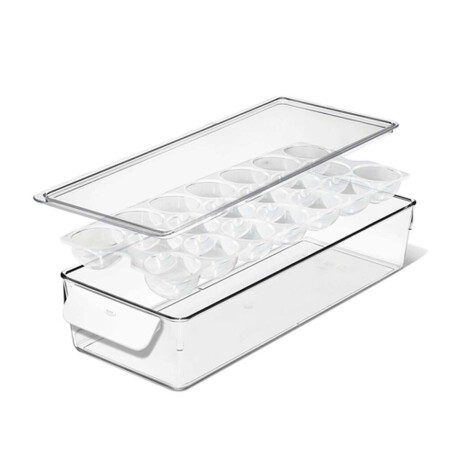 Oxo Gg Recipiente Para Huevos De Refrigerador Con Bandeja Extraíble