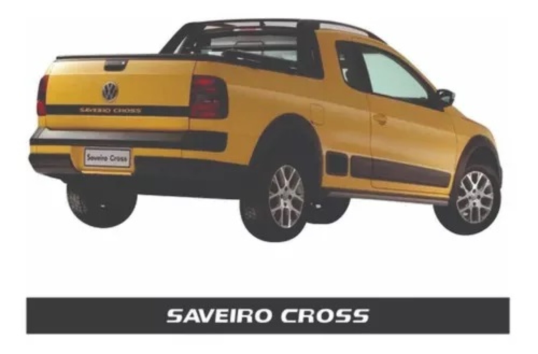 EMBLEMA "SAVEIRO CROSS" NEGRO 
