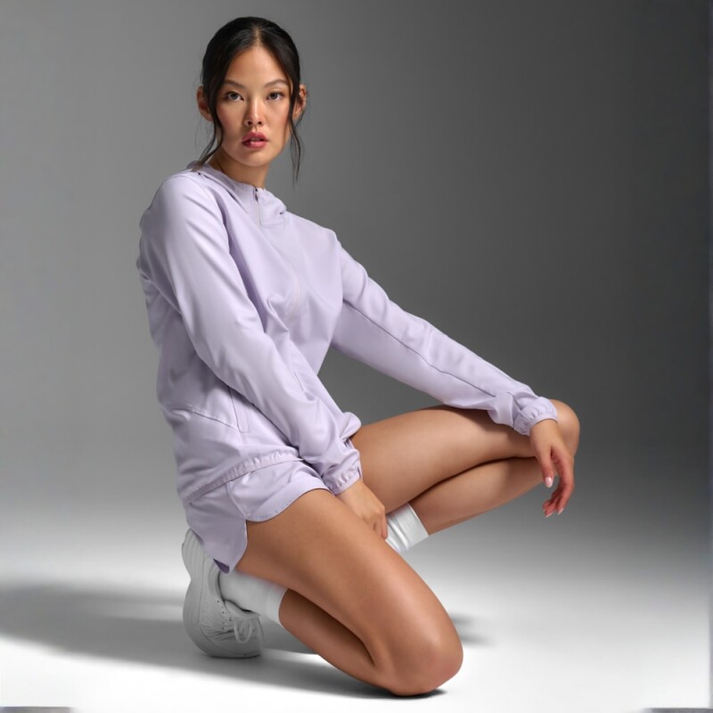 Casaca Running Aero Jacket Mujer Virtual Violet/violet Reflective