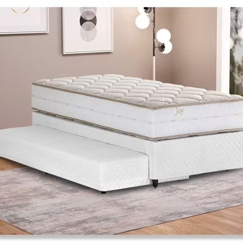 BOX 0.90X1.90 C/CAMA 1453 + COLCHON KIEV - RESORTES MAXSPRING BOX 0.90X1.90 C/CAMA 1453 + COLCHON KIEV - RESORTES MAXSPRING