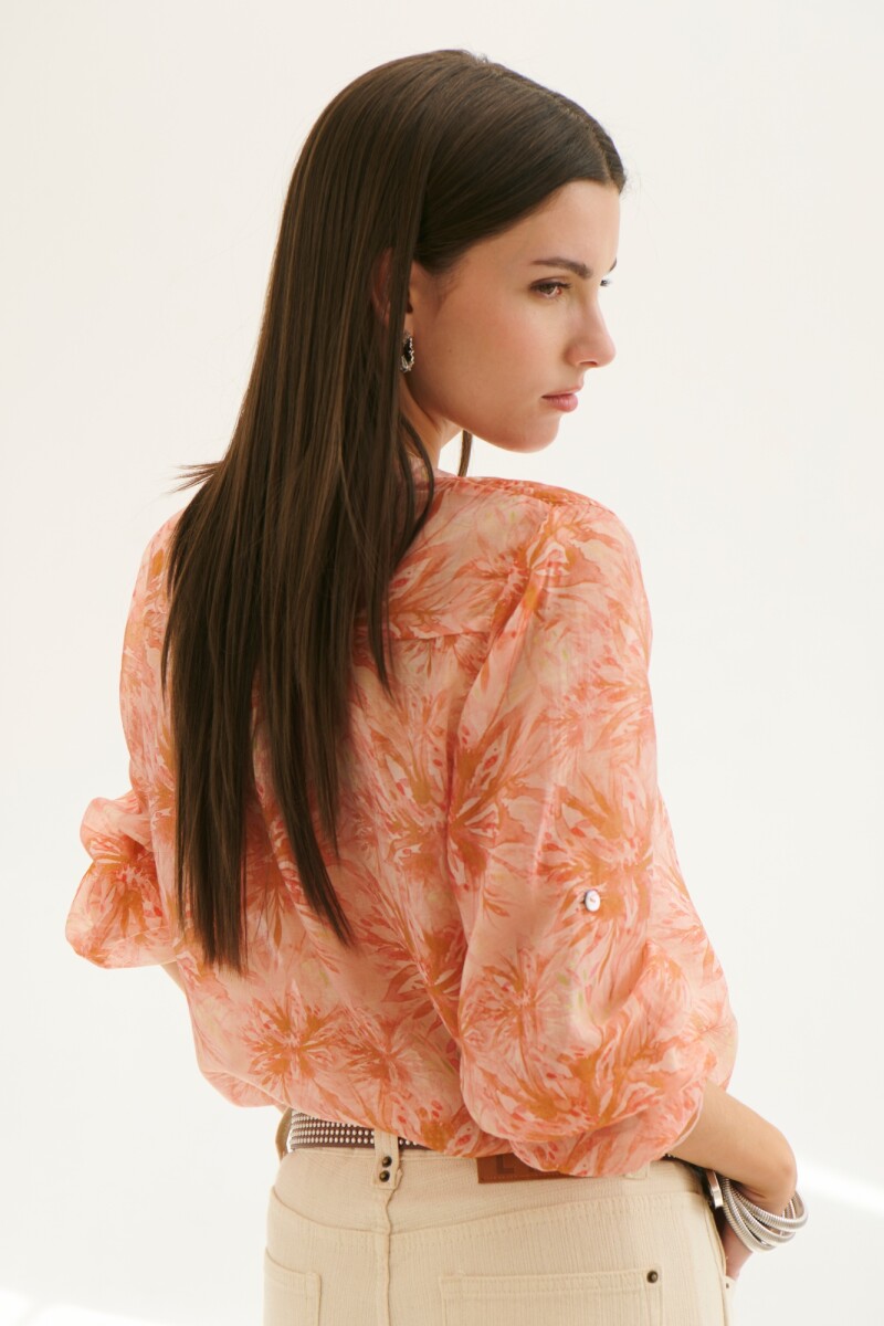 CAMISA JULIA AQUA CORAL