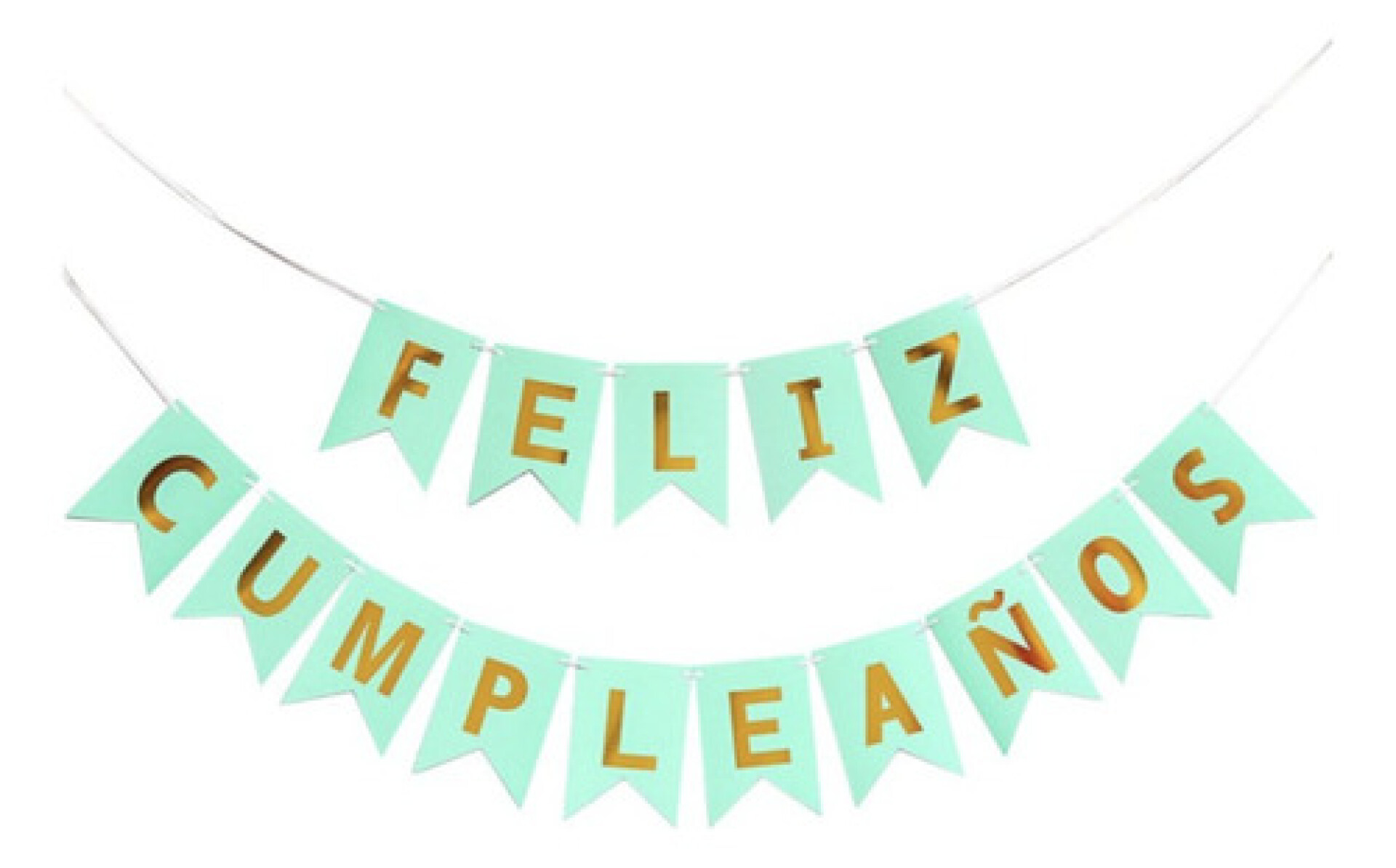 Guirnalda de Feliz Cumpleaños - Verde Pastel 