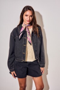 Campera Denim Jean Gris