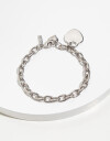 Pulseras Flexibles Metal Pulsera Con Corazones - Plateado Rodio