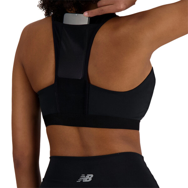 Top New Balance Athletics Zipper Front Negro