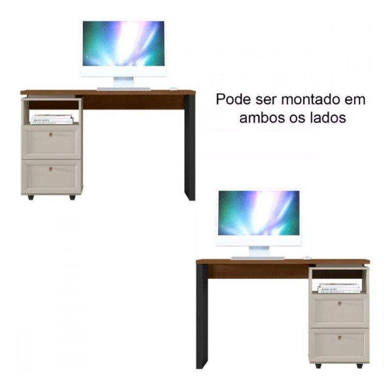 Escritorio para computadora Linea Brasil Design color roble/blanco Escritorio para computadora Linea Brasil Design color roble/blanco
