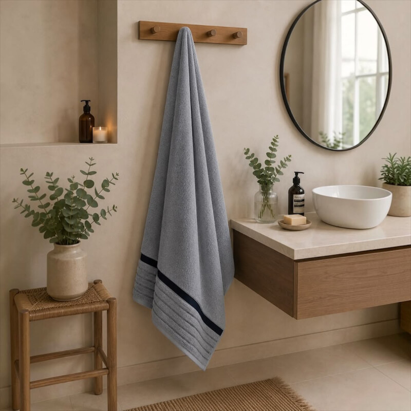 Toalla de Baño en Aldogón 67x135cm Otto Azul Claro