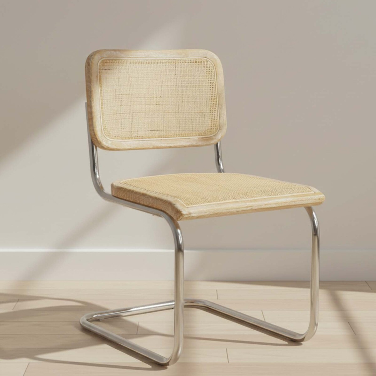 SILLA - RATTAN-Y-MADERA NATURAL-BEIGE BAUHAUS 
