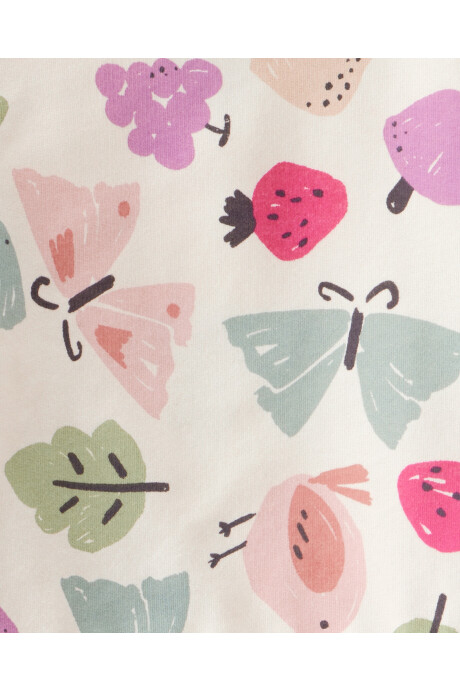 Set dos piezas de algodón, pantalón y buzo, diseño frutal Set dos piezas de algodón, pantalón y buzo, diseño frutal