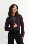 Cardigan con manga balloon BORDO