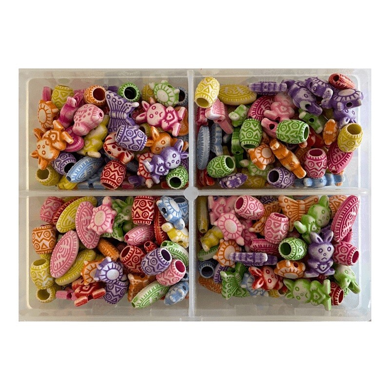 Set Mostacillas Infantiles Look Mania – 4 Divisiones LOOK MANIA MOSTACILLAS CAJA 4 DIVISIONES