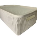 CAJA PLÁSTICA SEMI RATÁN MULTICOLOR