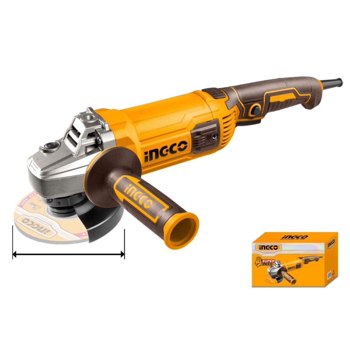 AMOLADORA ANGULAR 5" 1500W 9300RPM 125MM INGCO AG150028 